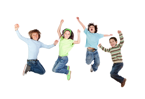 children jumping